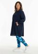 Navy viskose hør tunika, G241009