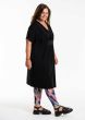 Sort viskose tunika / kjole 242002