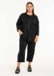 Sort asymmetrisk lynlås bluse, G242202