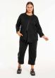 Sort asymmetrisk lynlås bluse, G242202