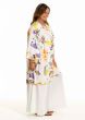 Hvid tunika med multifarvet print, G243041