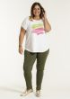 Hvid Gitte t-shirt medlime/pink print, G244064