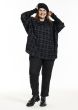Sort ternet oversize bluse, Gozzip 246007