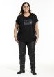 Sort t-shirt med print str S=42/44, Gozzip Black G246215