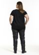 Sort t-shirt med print str S=42/44, Gozzip Black G246215