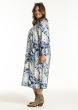 Blå printet lang kjole, G252035