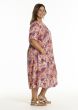 Sommerkjole i coral med paisly mønster, G253008