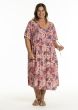 Sommerkjole i coral med paisly mønster, G253008