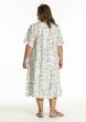 Dusty green kjole med råhvid print, G253078