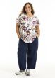 Råhvid bluse med blomsterprint, Kathlin G254030