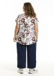 Råhvid bluse med blomsterprint, Kathlin G254030