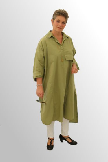 Grøn skjortekjole, Duna, Cabana Living