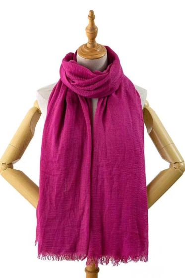 Ensfarvet viskose tørklæde,  XC7120 / #2 Klar pink