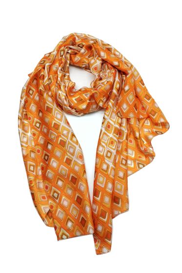 Tørklæde, Harlekin, orange combi 2223