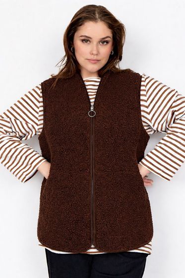 Teddy vest, brun, 20656