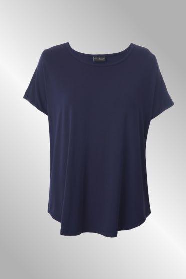 Ensfarvet T-Shirt fra Gozzip, Navy, Gitte 9905