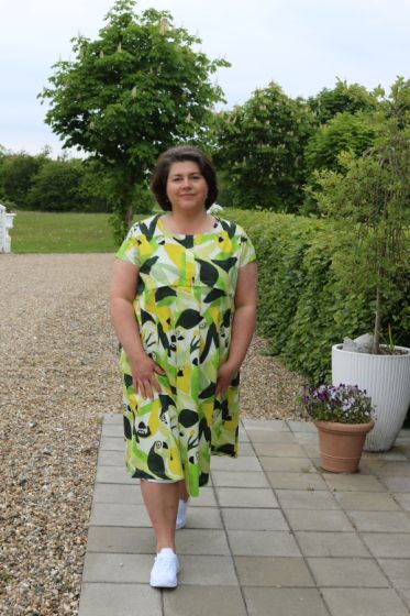 Grøn sommerkjole med fugle, Bella Bird, D113