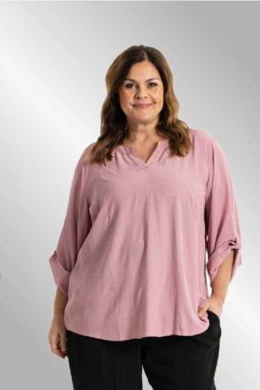 Rosa viskosebluse, Alva 235080