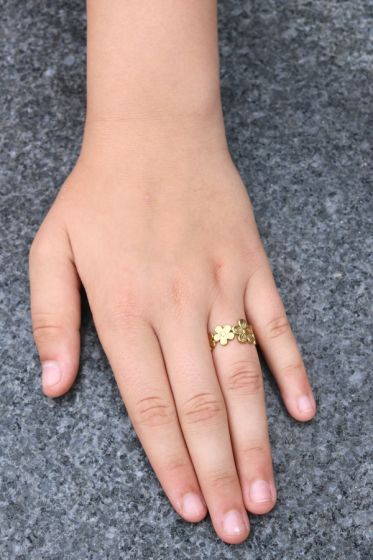 Emily flower ring, "guld"