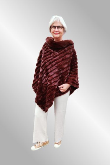 Fake fur poncho, choko