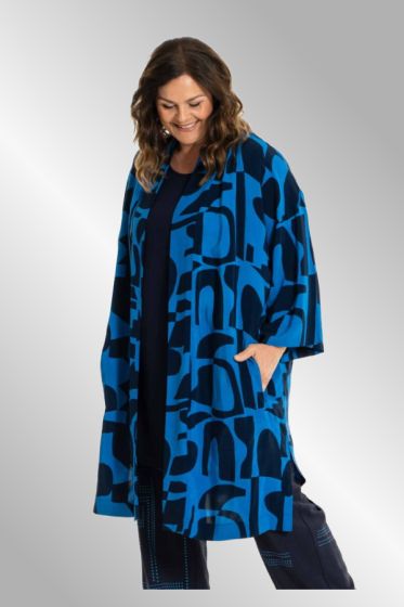 Blå / sort cardigan, Dotie, G241046