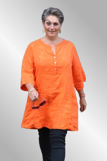 Orange hør tunika, Lola