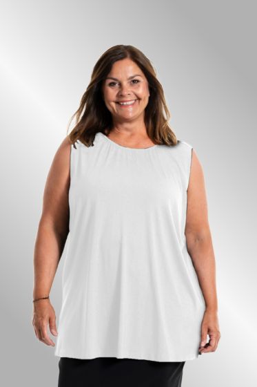 Hvid viskose top, Beata 242050