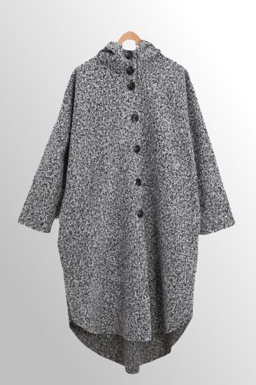 Grå Jakke med hætte, Danny 24316