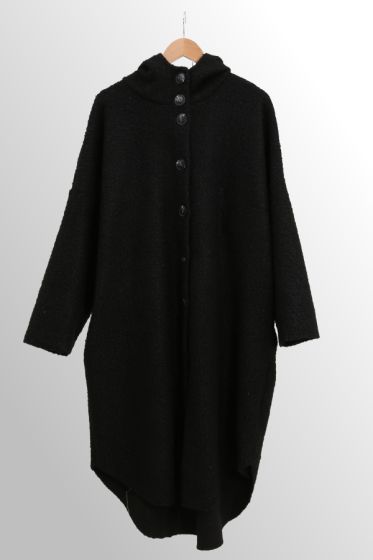 Sort Jakke med hætte, Danny 24316