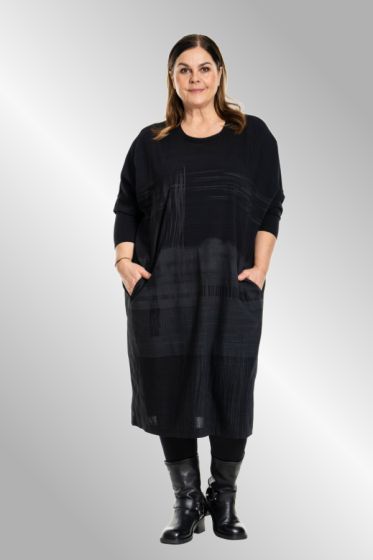 Sort printkjole, 246214