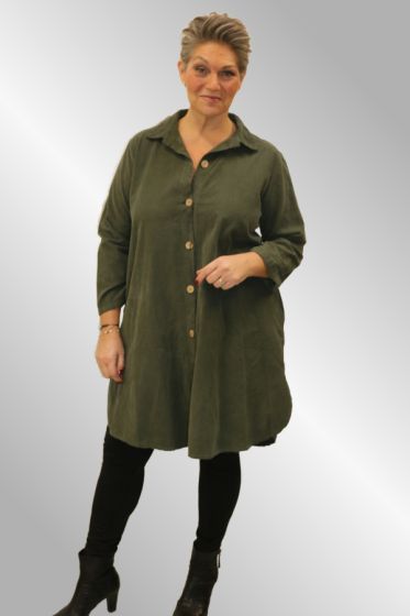 Grøn fløjls skjorte, 18980V