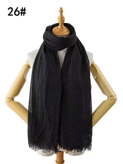 Ensfarvet viskose tørklæde,  XC7120 / 26 sort