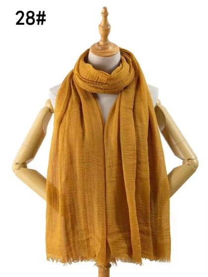 Ensfarvet viskose tørklæde,  XC7120 / #28 Mørk Karry