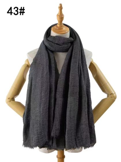 Ensfarvet viskose tørklæde,  XC7120 / 43 mørk grå