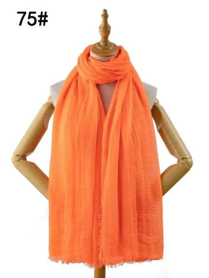 Ensfarvet viskose tørklæde,  XC7120 / #75 Neon orange