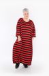 Sort og rød stribet maxi  Jersey kjole, AKH 1926
