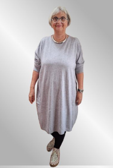 Grå strik kjole, FM102