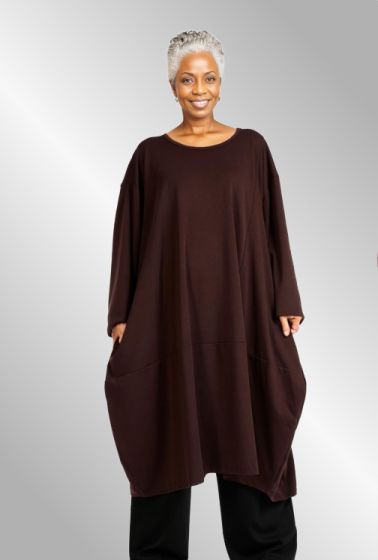 Brun kjole, balon facon, AKH 1141