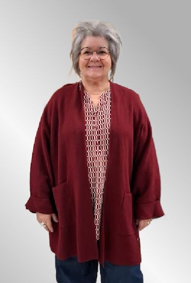 Bordeaux åben cardigan, 2101
