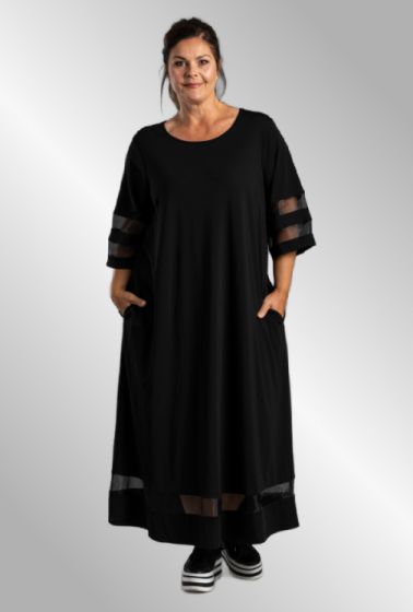 Sort lang kjole Gozzip Black, G232202