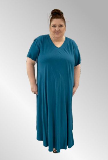 Petrol viskose kjole i A facon, 24102