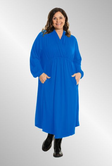 Blå jersey kjole, 241035