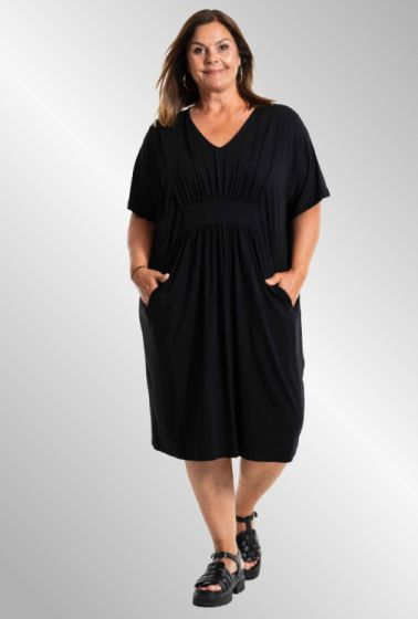 Sort viskose tunika / kjole 242002