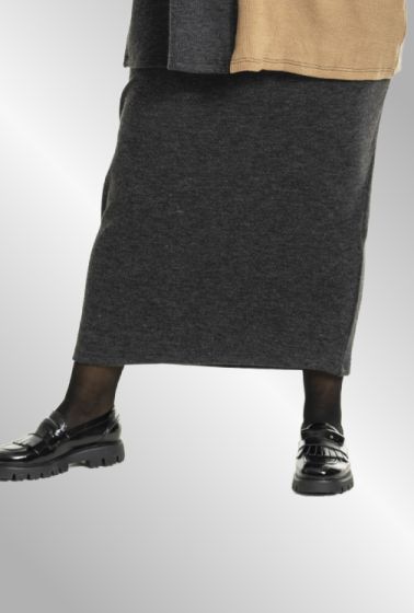 Koksgrå pencil strik nederdel, G245073