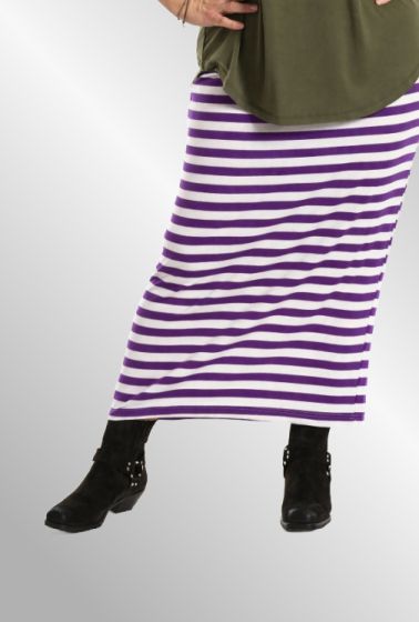 Lang lilla stribet nederdel, G254059