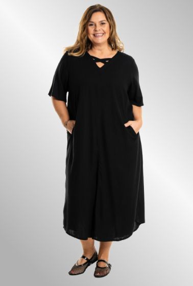 Sort lang kjole, G254069