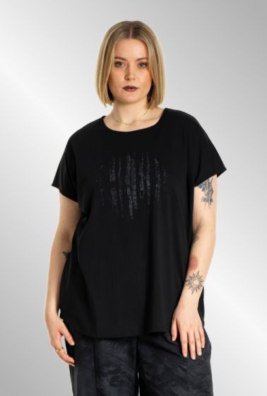 Sort t-shirt med print Gozzip Black, G255216-1