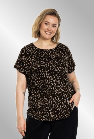 Gitte t-shirt Leo print, 256015