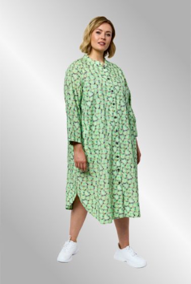 Grøn printet skjortekjole, Gozzip 262046