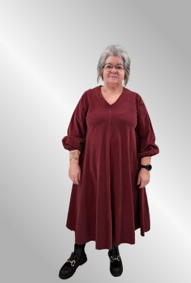 Rust rød fløjlskjole 2752V